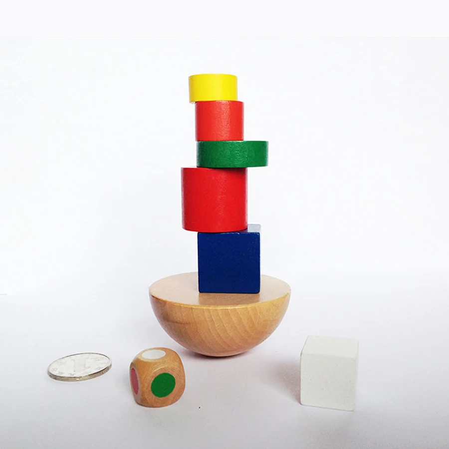 Buy Wooden Balance Toy Geometric Blocks Balancing