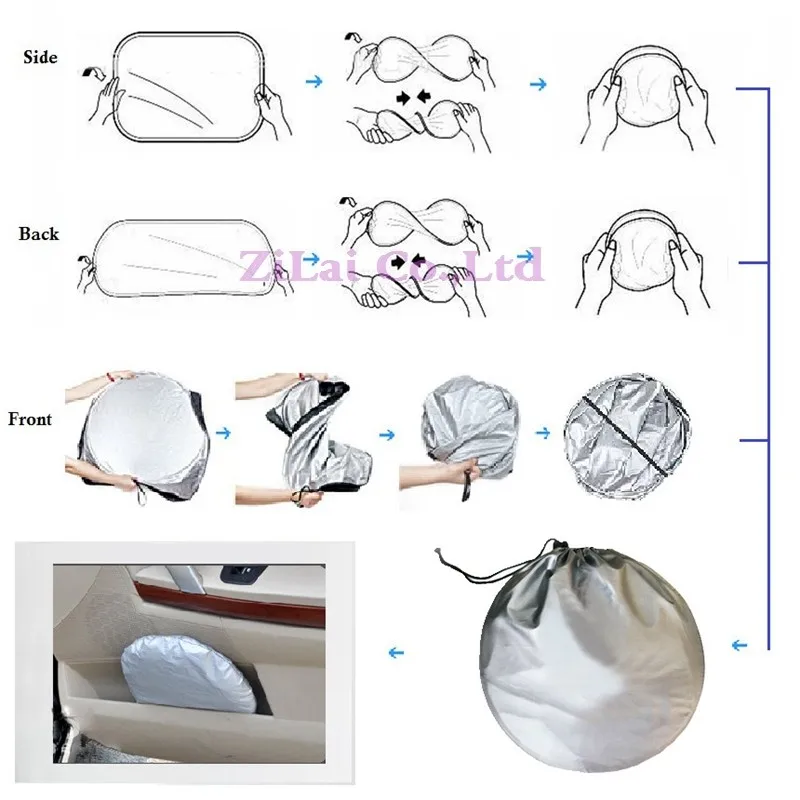 LMoDri для автомобиля, навес от солнца для окон автомобильный козырек ветрового стекла крышка спереди и сзади боковое окно, защита от УФ лучей, на автомобильное стекло, пленка 6 шт./компл