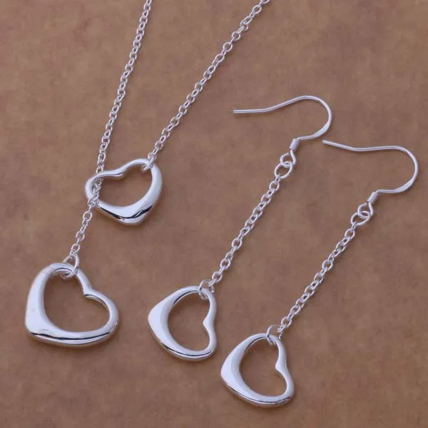 

AS076 Hot 925 sterling silver Jewelry Sets Earring 187 + Necklace 599 /adgaiuna ajtajbaa