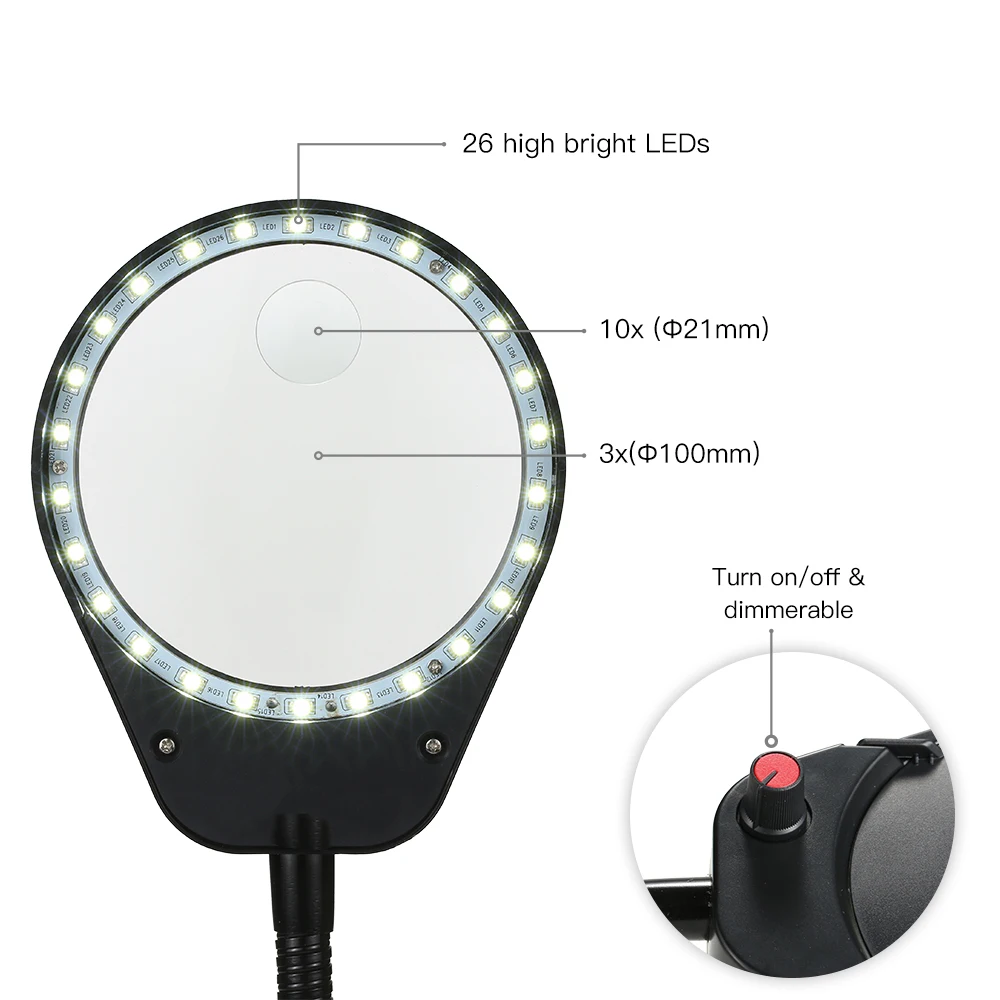 USB-charger-LED-Clip-Table-Light-SMD3528-Desk-Lamp-3X10X-Magnifying-Lens-Adjustable-Flexible-Portable-kids-light-5W-LED-Light(3) - 
