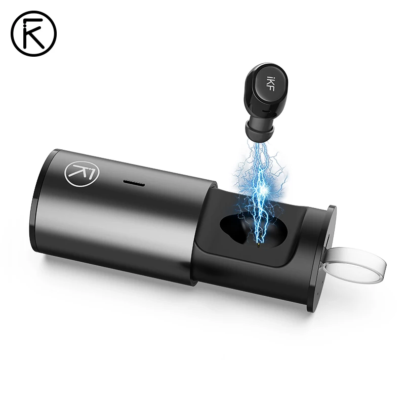 

iKF M2 Wireless Bluetooth Earphone Invisible Mini Headset with Microphone IPX4 Sweatproof Earbud with 200mAh Charging Case