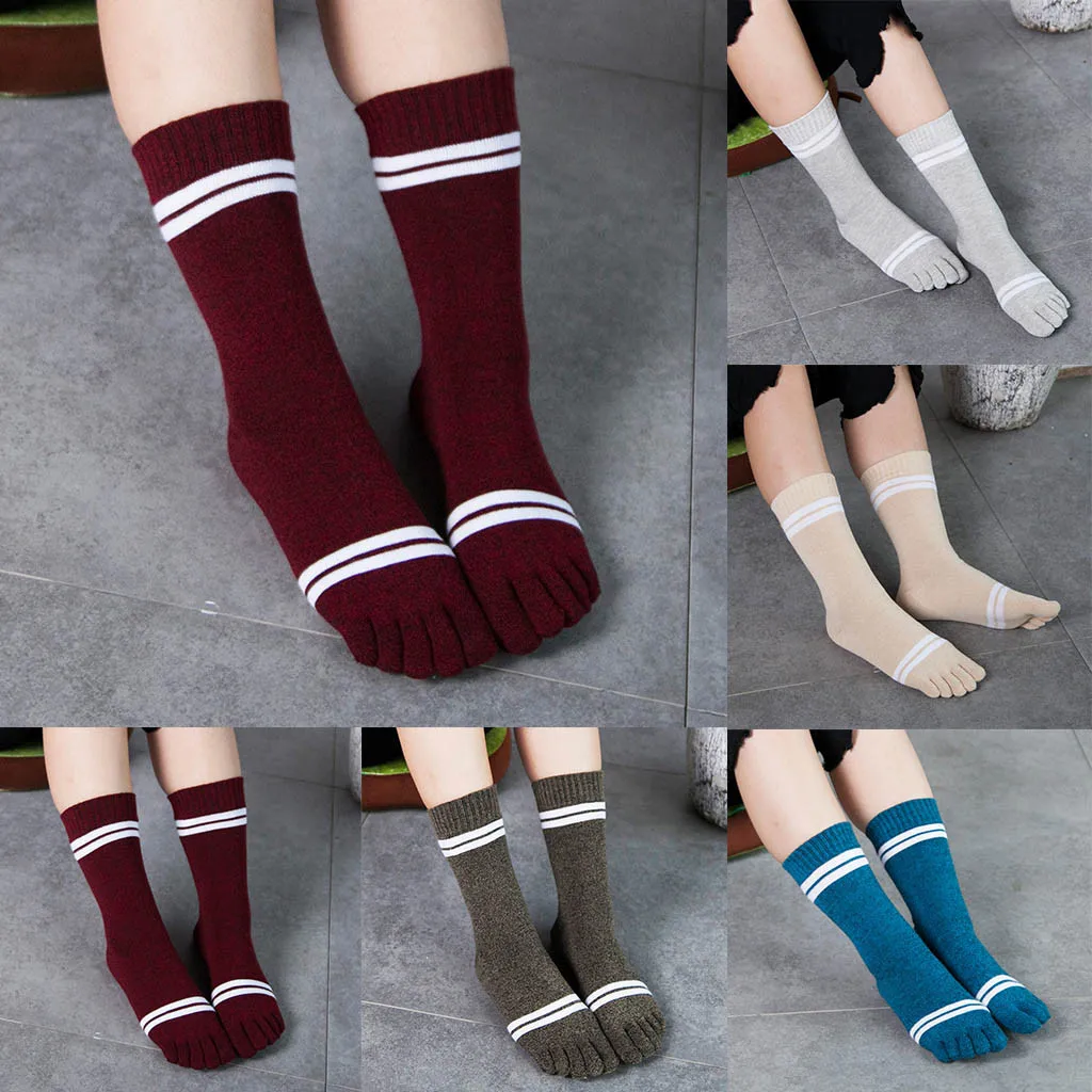 Женский носок с пятью пальцами s 1 пара женские разноцветные носки с принтом носок с пятью пальцами теплые забавные грелка носок 1,81
