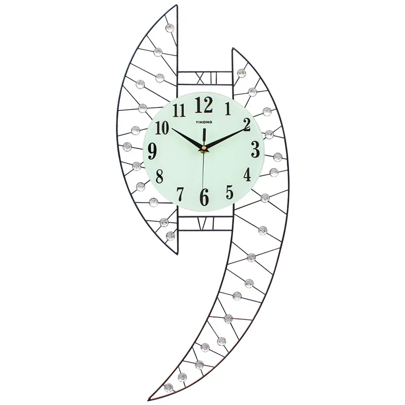 Скандинавские минималистичные Креативные 3D флэш алмазные настенные часы современный дом Гостиная Кабинет немой часы модные декоративные кварцевые часы - Color: S