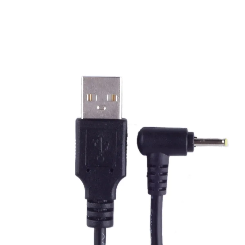 Адаптер питания постоянного тока штекер USB преобразовать в 2,5*0,7 мм/DC 2507 черный l-образный прямоугольный разъем с соединительным кабелем шнура