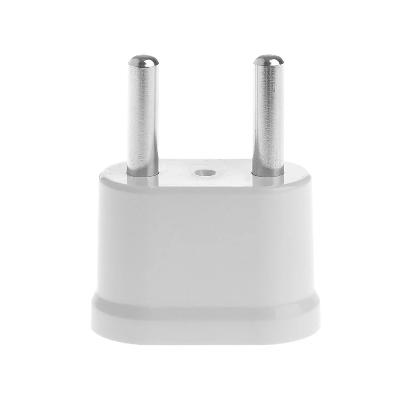 

White US Female To EU Male AC Power Plug Converter Universal Travel Charger Adapter