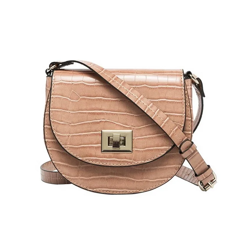 

2019 New Women Simple Small Crossbody Bags Female PU Leather Shoulder Messenger HandBags Fashion Chic Crocodile Totes Purses