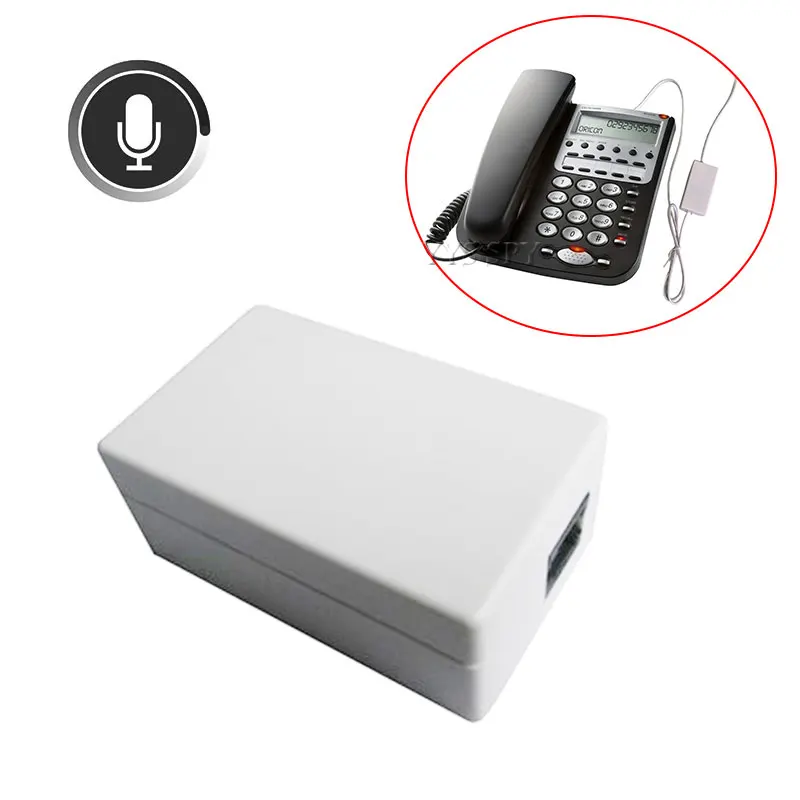 

Mini Telephone Voice Recorder Small Phone Call Audio Conversation Recording Device Record For Analog Telephone Connector Shape