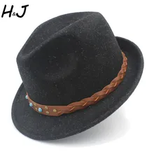 Для женщин Для мужчин фетровая шляпа для зима-осень шерсть элегантная дама папа Трилби Хомбург церковь Шляпа Дерби Клош канотье Джаз шапки