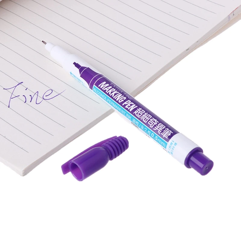 0,5 мм маркер ручка сверхтонкая спиртовая основа чернила Перманентный знак на пленке/дерево/ткань/металл/стекло