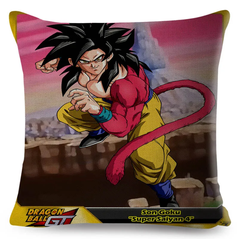 Классический Аниме Драконий жемчуг Золотая оправа сын Goku vegeta Наволочка на подушку размером 45*45 см бельевые наволочки на подушки Декор Наволочка с мультяшным рисунком - Цвет: 4