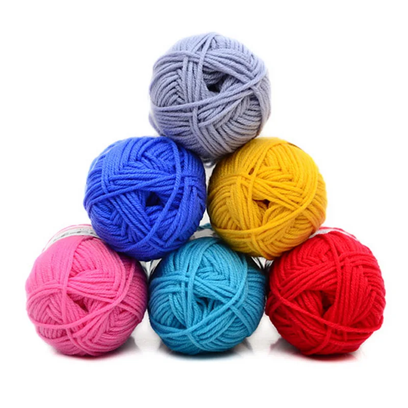 

50g/pc DIY Soft Milk Cotton Wool DIY Baby Wool Yarn Clothes For Knitting Hand Knitted Blanket Sweater Scarf Doll Crochet Wools