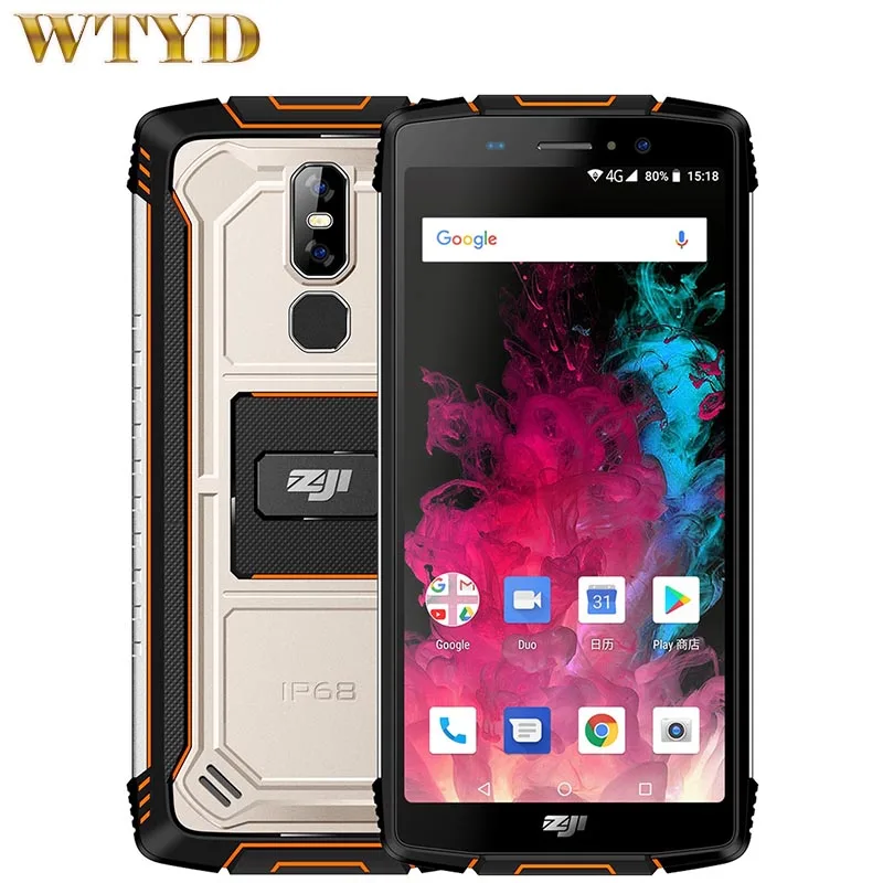 Смартфон HOMTOM ZOJI Z11 4 + 64 ГБ IP68 10000 мА · ч 5 99 дюйма Android 8 1 MTK6750T ядер Face ID Распознавание
