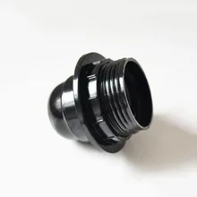 E27 черный бакелит из переработанного пластика-зуб цоколь DIY освещение E27 держатель x10