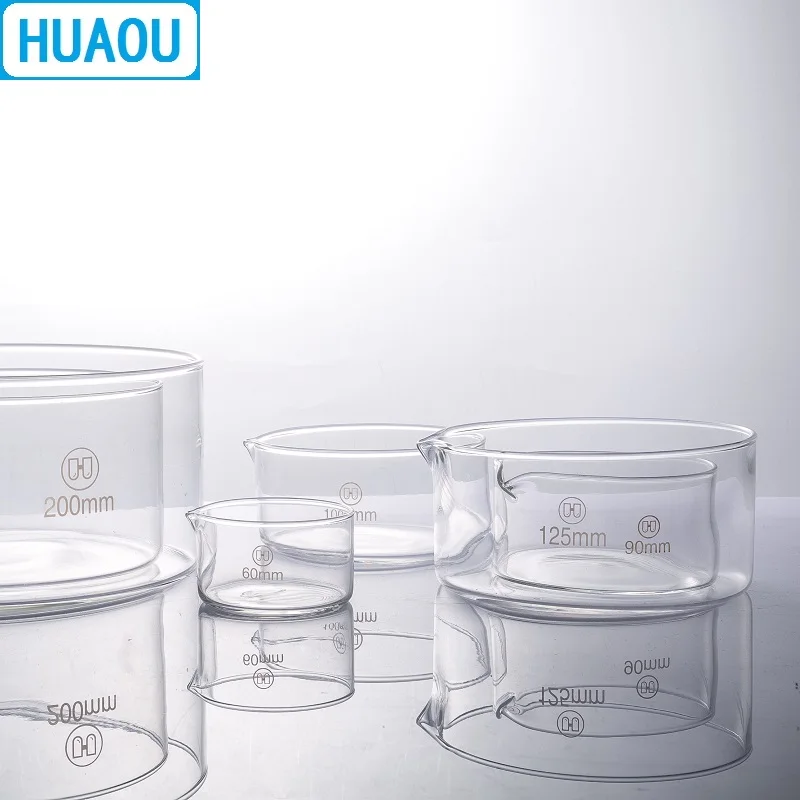 HUAOU 125 мм кристаллизационная посуда боросиликатное 3,3 стекло лабораторное химическое оборудование