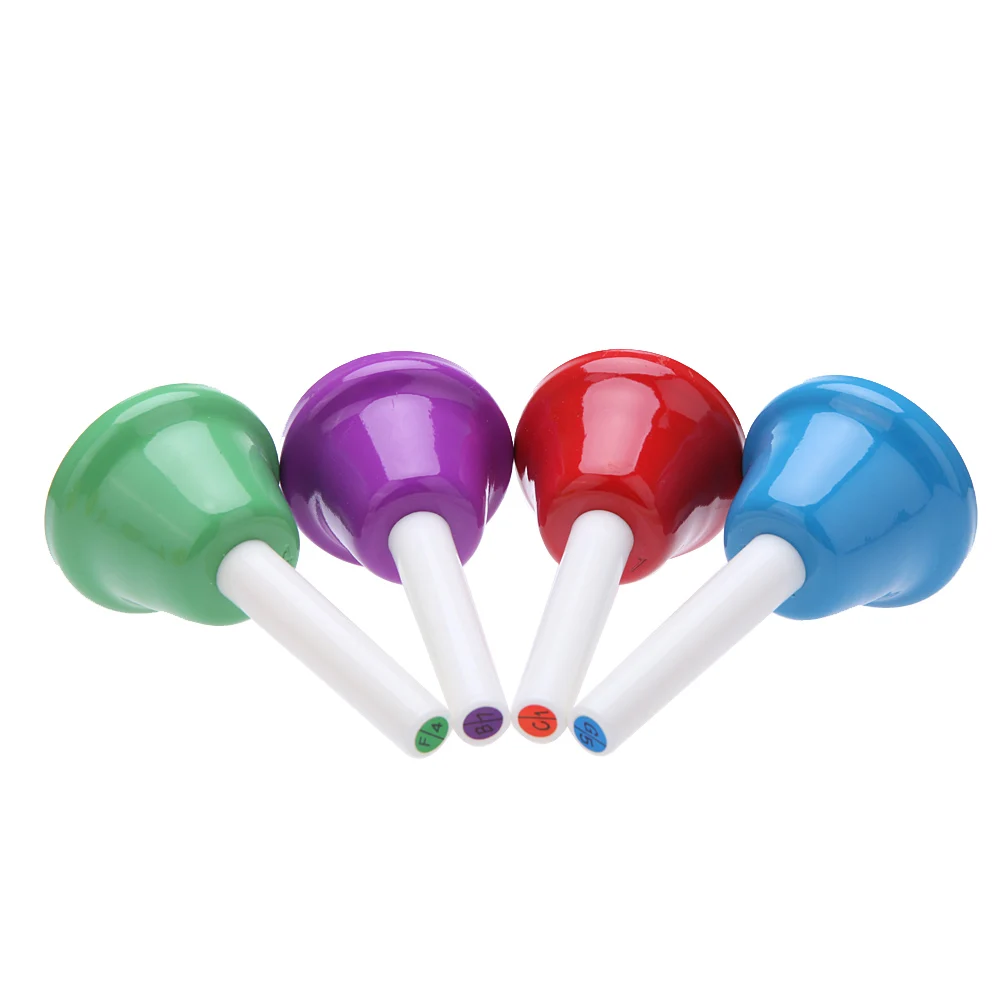 

8-Note Handbell Hand Bell Metal Colorful Kid Children Musical Toy Percussion Instrument