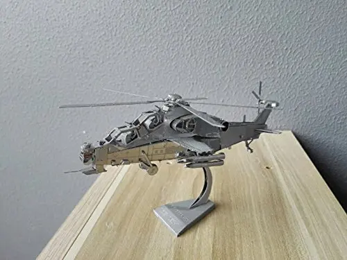 Piececool Забавный 3D металлический пазл WUZHI-10 вертолет DIY Лобзики военная модель моделирования детские развивающие игрушки