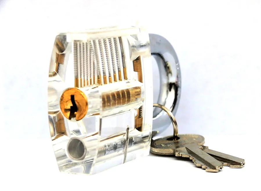 15 шт. слесарные инструменты GOSO, классический набор с сумкой и прозрачным замком, вырезанный внутренний вид, навесной замок, сломанный ключ, инструмент