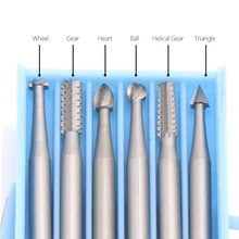 6 шт. Вольфрамовая сталь гравировальный сверло Набор для Dremel роторный инструмент сверление электроинструменты резак фрезы