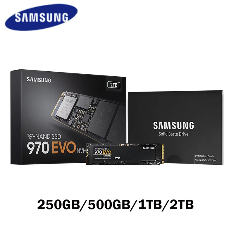 SSD SAMSUNG M.2 SSD M2 1TB 500G 250G HD NVMe SSD Hard Drive HDD Hard Disk 1 TB 970 EVO Solid State PCIe for Laptop Computer