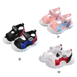 Летние дышащие противоскользящие сандалии для маленьких девочек и мальчиков; мягкая обувь с подошвой для малышей; Летняя Повседневная