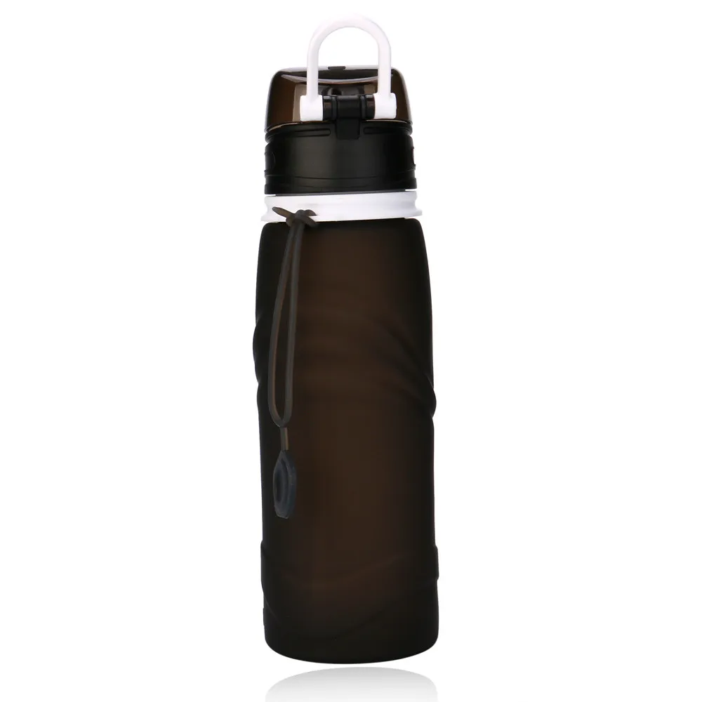 Небьющийся Силиконовый складной чайник 750 мл, силиконовая Спортивная складная бутылка для воды, портативные аксессуары для верховой езды N20