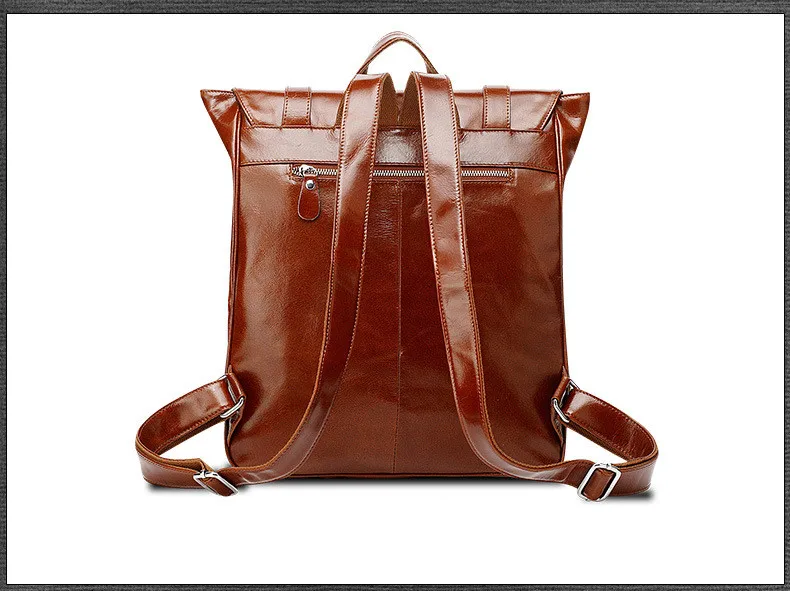 oil wax cow leather men backpack  (12)