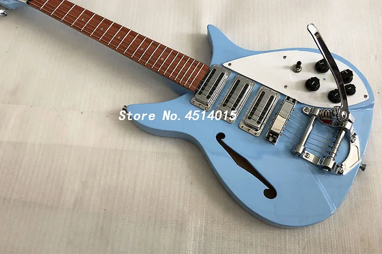 

Grote high-quality Rick325'' 527 blue paint, F - hole electric guitar, cloud veneer, real photos