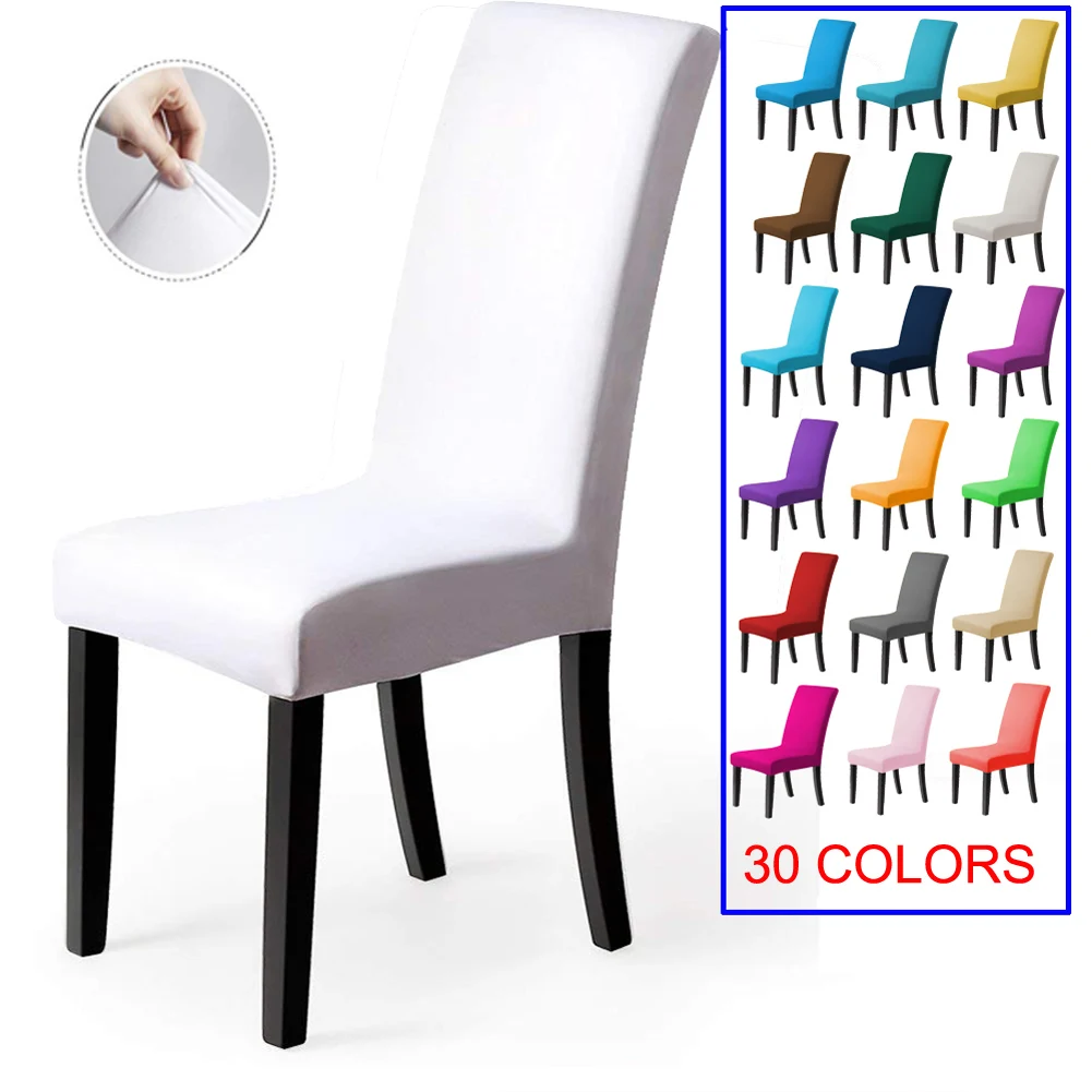 

Meijuner Solid Chair Covers Spandex Slipcover Modern Stretch Elastic Chair Covers for Room Party Universal Kitchen Chair Cover