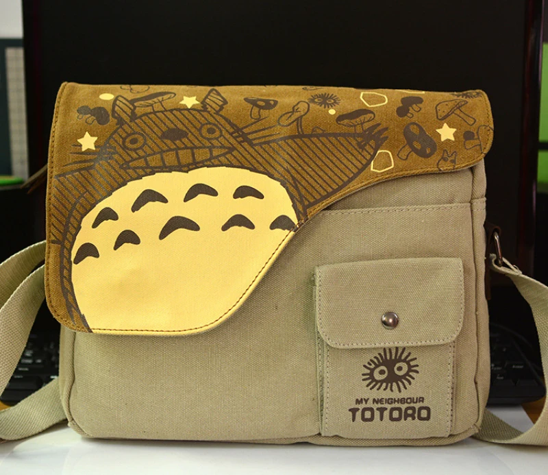 aliexpress high quality my neighbor totoro canvas shoulder bags large