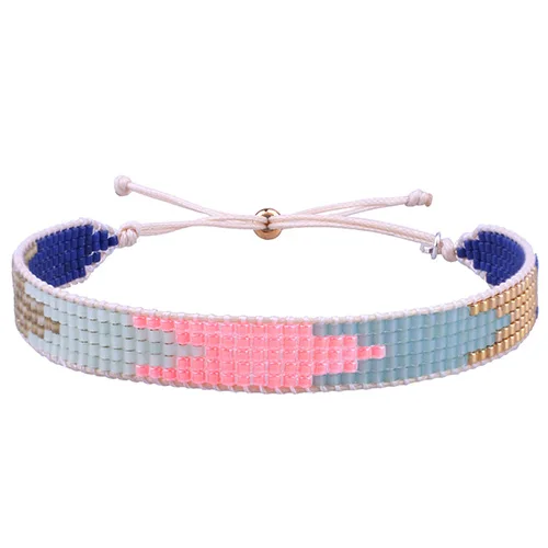 KELITCH Charm Bracelets Girls MIyuki Beaded Exquisite Friendship Bracelet New Crystal Bracelets - Окраска металла: AZXK-181603E