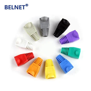 

BELNET 100 pcs Ethernet CAT5 CAT6 RJ45 Strain Plug Cover Boot