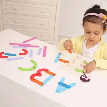 

Number Letters Word Puzzle Wooden Toys Cognition Column Set Educational Toy Baby Educational Toys Early Training