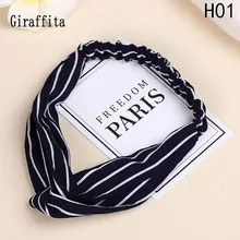 Бантом повязки на голову для йоги для Для женщин эластичные полосатая повязка на голову Йога Спортивные повязка для волос, лента для волос аксессуары для волос для девушек аксессуары