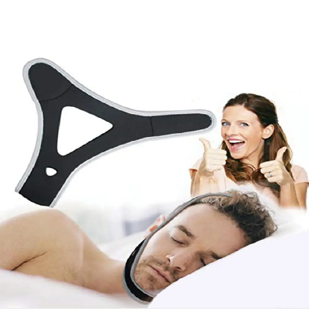 

Hot Anti Snore Stop Snoring Chin Strap Apnea Jaw Belt Support Adjustable Sleep Aids