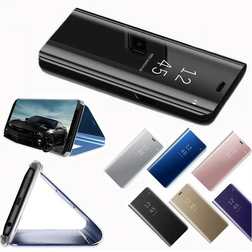 Honor 10 8 9 Lite флип чехол для Huawei p20 P10 P9 P8 2017 плюс Коврики Pro P Smart зеркало подставка Y6 Y7 Y9