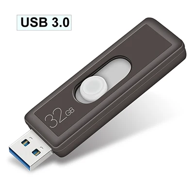 Супер скорость USB 3,0 128 ГБ USB флэш-накопитель Push And Pull Флешка 3,0 64 ГБ флеш-накопитель 32 ГБ реальная емкость U Stick Прямая поставка - Цвет: Black