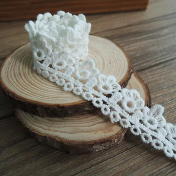 

5 Yards / DIY Handmade Clothing, Lace Apparel, Pure Cotton Accessories, Water-soluble Cotton Material Width 2cm YS0349