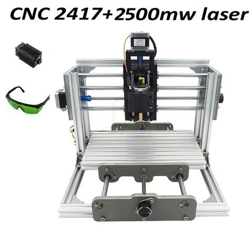 Russia No Tax Disassembled Pack Mini CNC 2417 2500mw Laser CNC Engraver Mini Cnc Cutting Machine