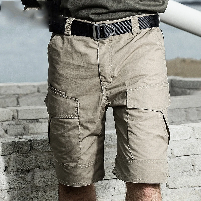 50% OFF New Summer Military Waterproof Tactical Cargo Shorts Men Teflon Camouflage Army Military Short Men casual Shorts