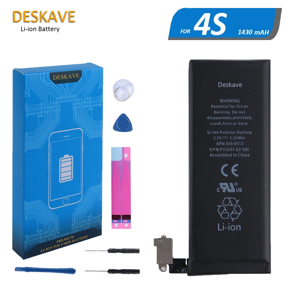 Phone Battery For iPhone 4S 4GS Li ion Lithium Polymer Battery Batteria
