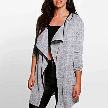 

Nice New Women Autumn Fashion Trend Outwear Long Sleeve Solid Knitted Cardigans Casual Outwear Ladies Wild Coat Tops Outwear