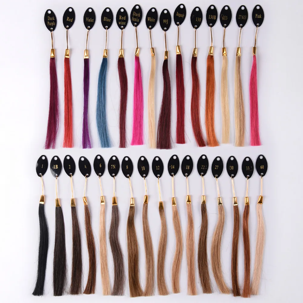 Fashion Lady Pre Colored Human Hair Color Chart 100 Human Hair