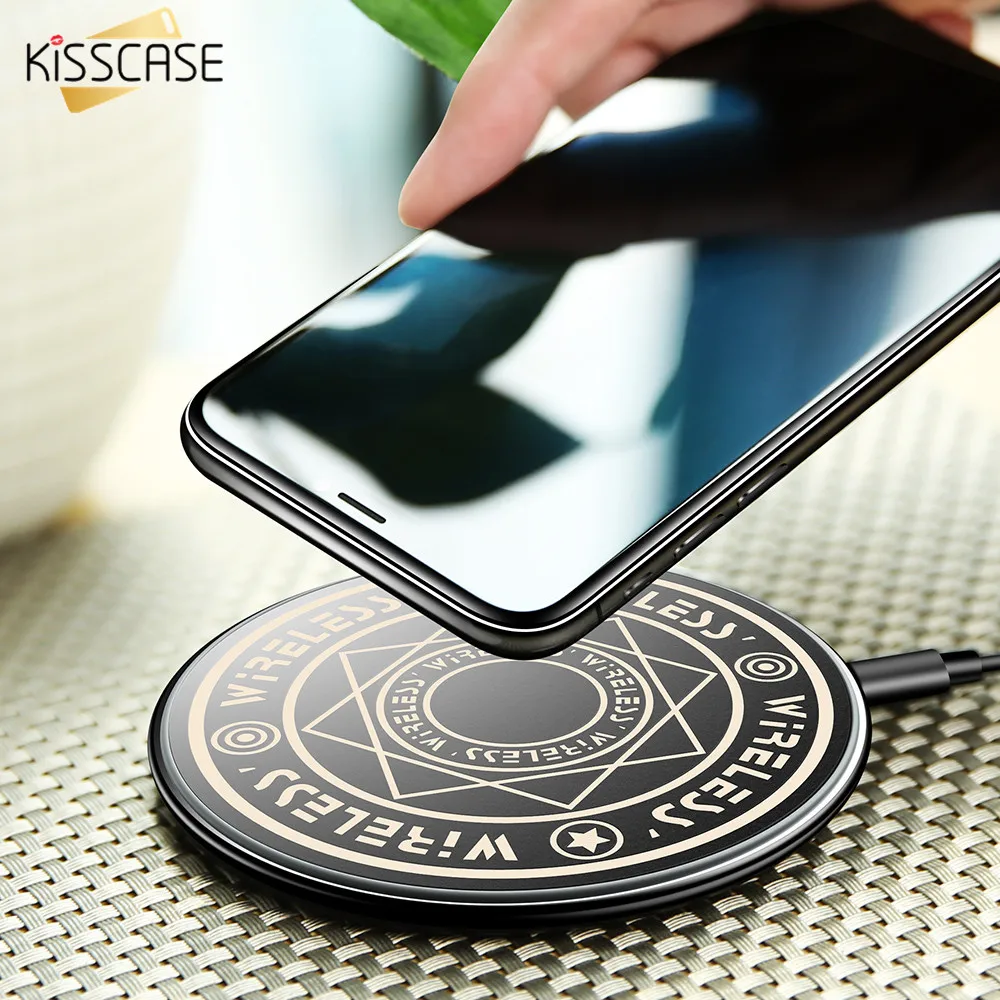 

KISSCASE New Design Magic Array Wireless Charger For Samsung Galaxy Note 9 8 S10 Plus Fast Wireless Charger For iPhone XS Max XR