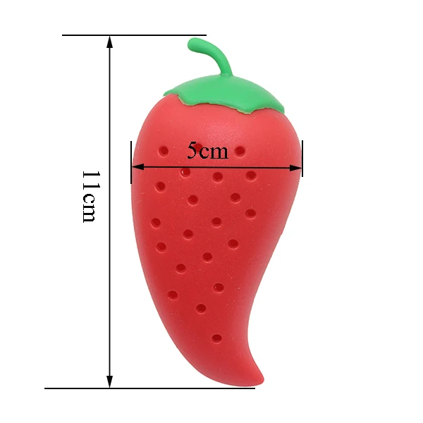 Творческий Чили моделирование специй фильтр тушеный суп силиконовый мешок для приправ кухонные инструменты с полки - Цвет: red A