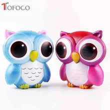 Kawaii 15 см Jumbo мультфильм Радуга Сова мягкое медленно поднимающееся ремни ароматизированный хлебный торт дети игрушка подарок