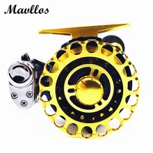 Mavllos Gold 9 Bearings Metal Spool Baitcasting Trolling Reels Saltwater Fly Fishing Reel High Ratio 2.6:1 Left Right Hand
