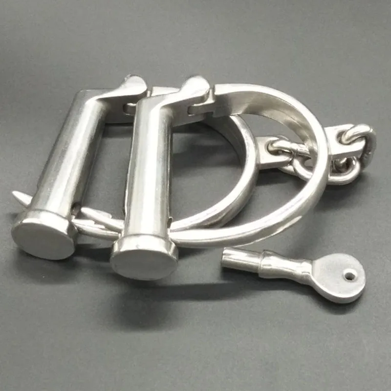 Adjustable Hand Ankle Cuffs Adult Sex Game Bondage Restraints Stainless Steel Metal Handcuffs Leg Irons Slave BDSM Torture Tools | Красота и