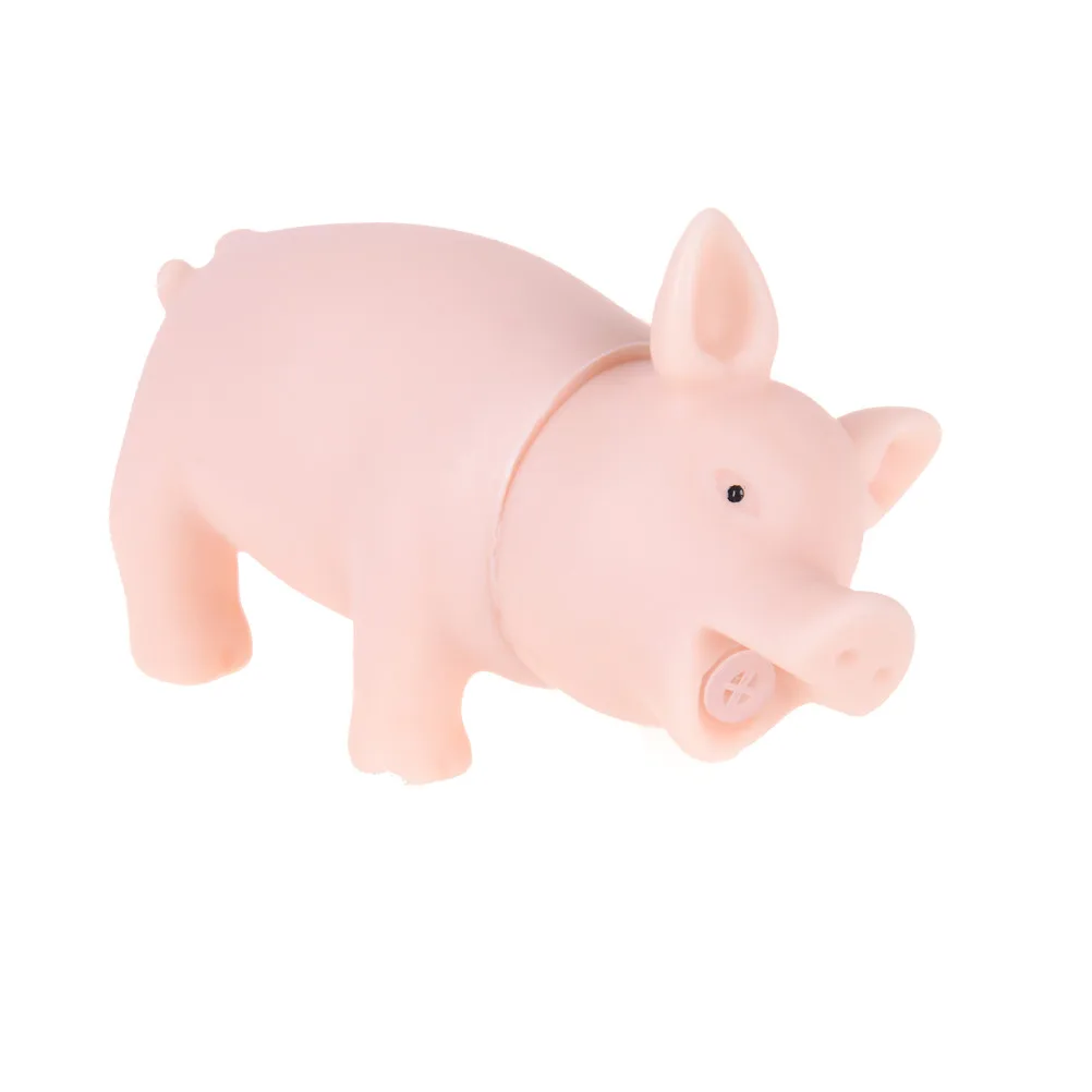

Cleaning Teeth Dog Cat Chewing Toy Pig Squeaker Squeaky With Sound Squeak Cute Rubber Pet Dog Puppy Play Pig Toy