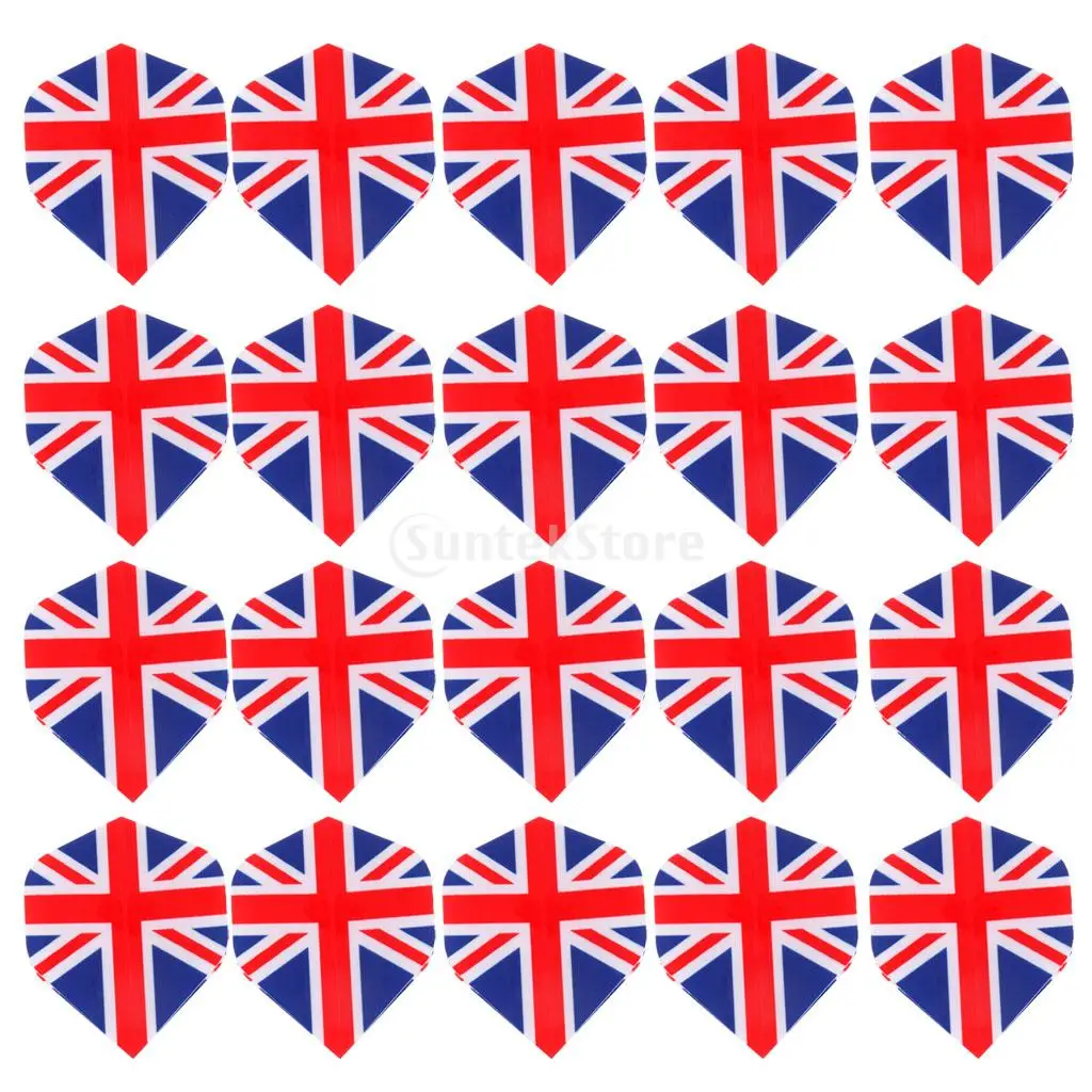 20 pieces Standard Dart Flights Professional Darts Accessories National Flag Design