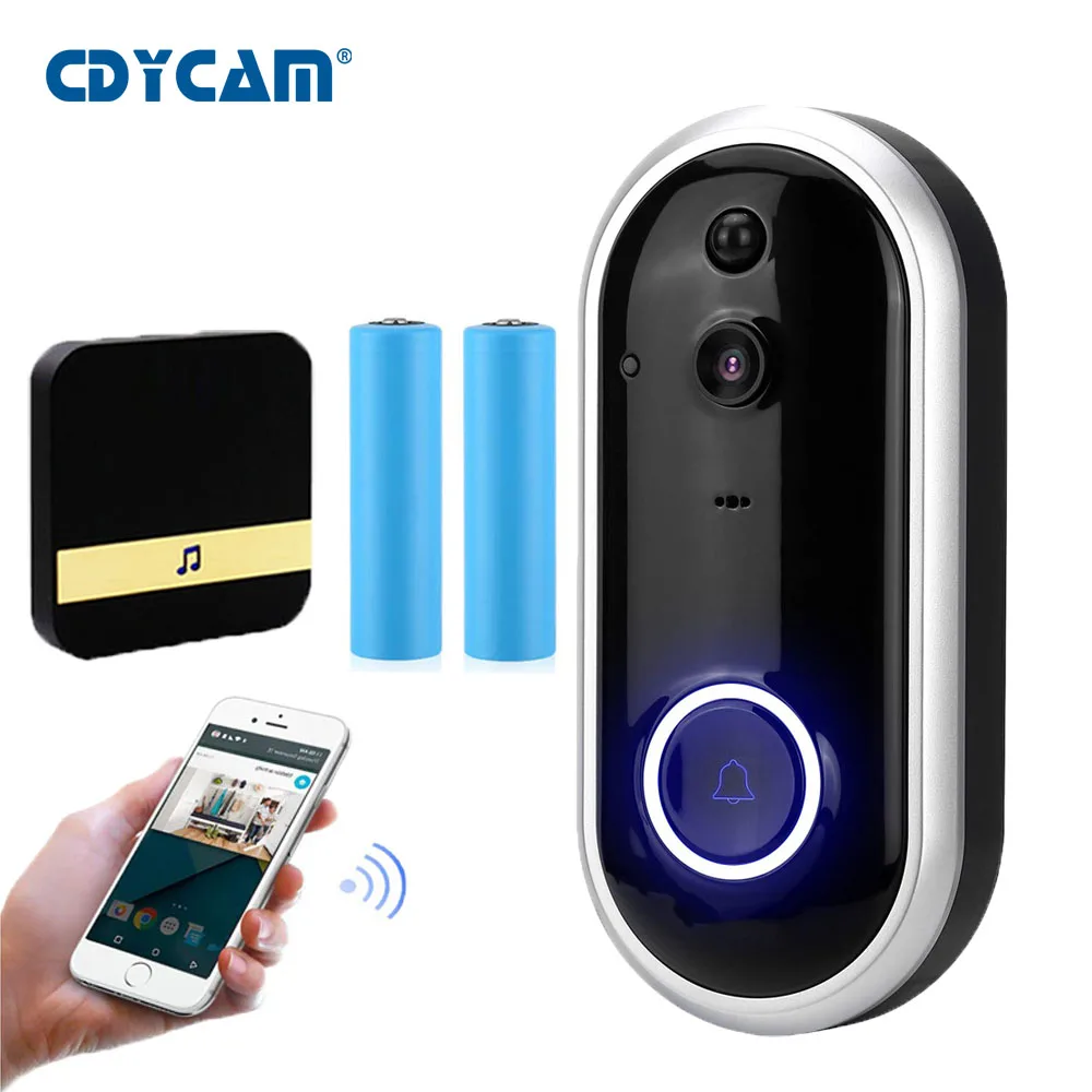 Cdycam 720 P Беспроводной IP дверной звонок Камера видео WI-FI телефон двери Батарея домофона Интерком ели сигнализации ИК ночного видения IP камера